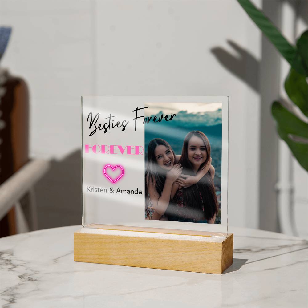 Best Friends Forever 2 - Acrylic Square Plaque (black)