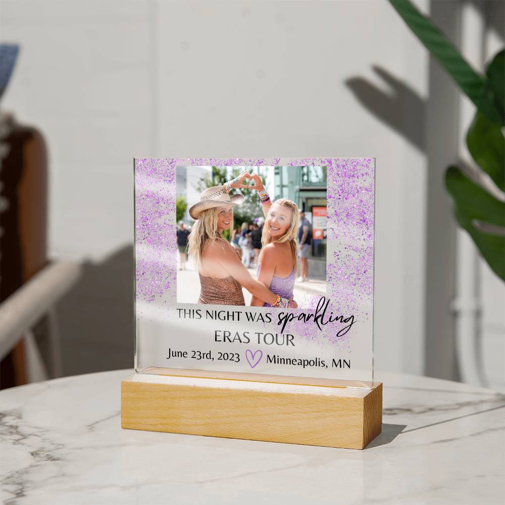 Eras Tour - Sparkling Night - Acrylic Square Plaque(Black Text)