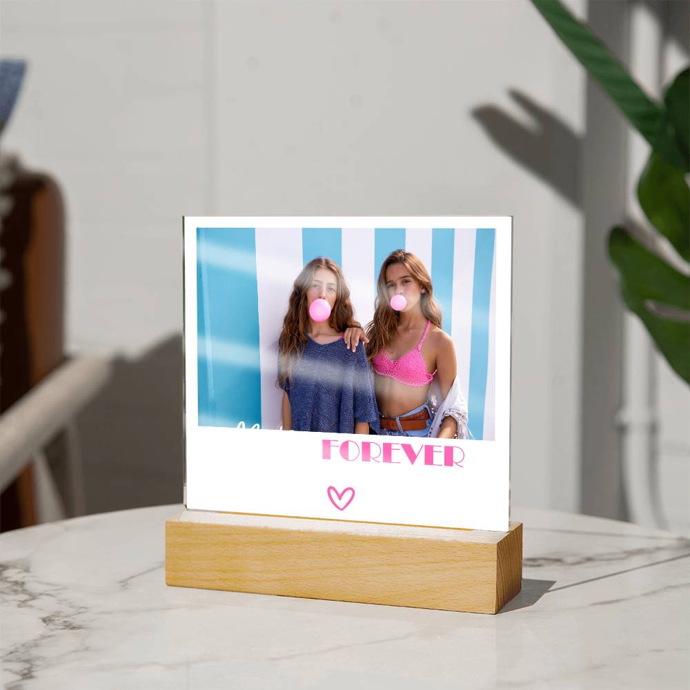 Best Friends Forever 8 - Acrylic Square Plaque (white)