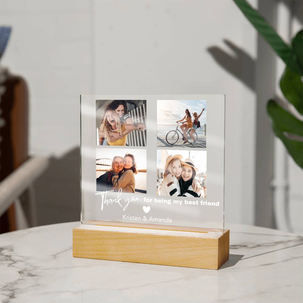 Best Friends Forever 20 - Acrylic Square Plaque (white text)