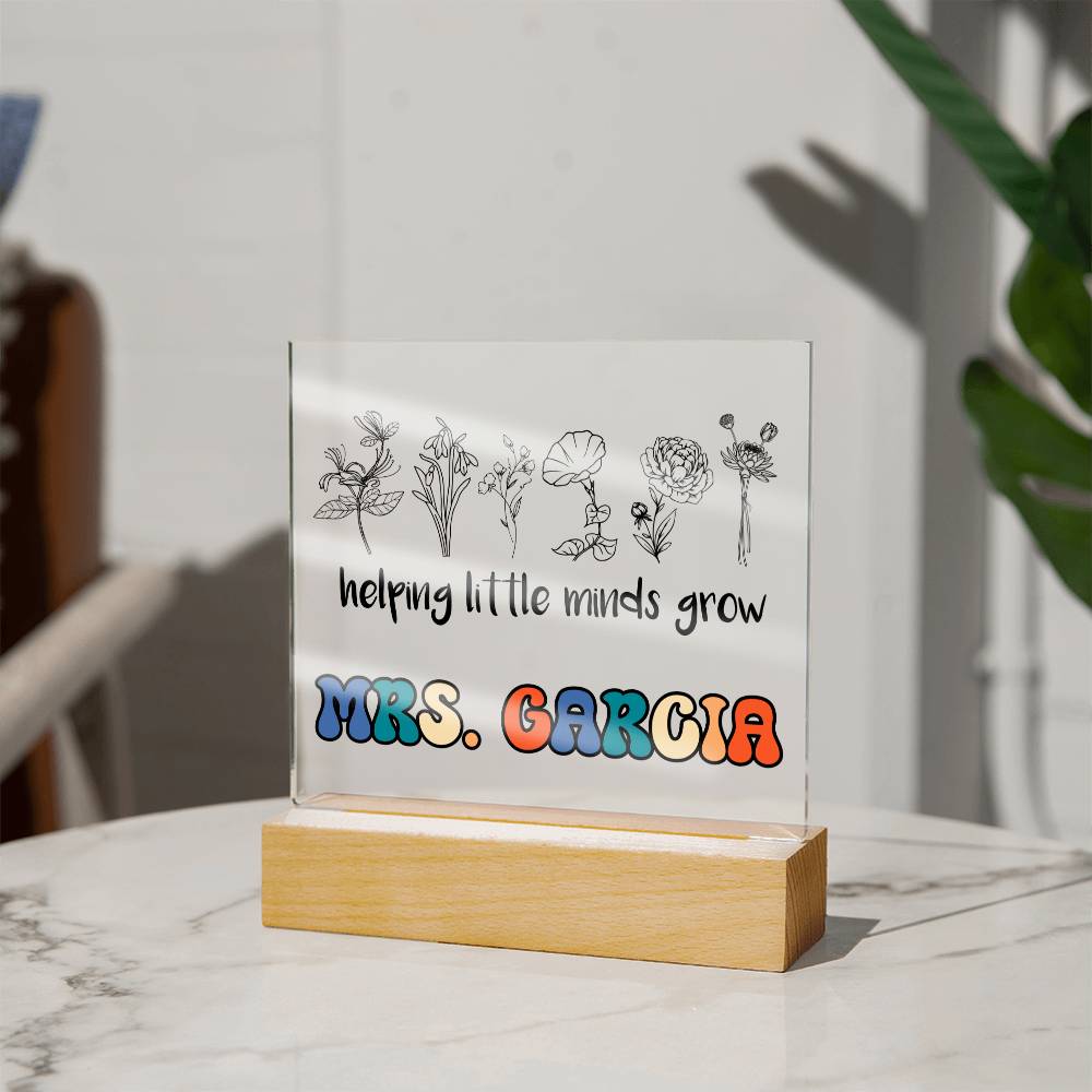 Teacher Square Acrylic Plaque 8