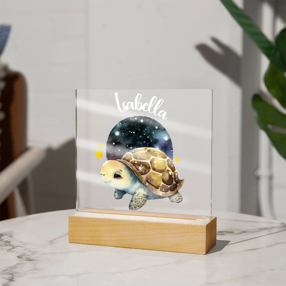 Night Light Personalized With Name - Acrylic Square Plaque