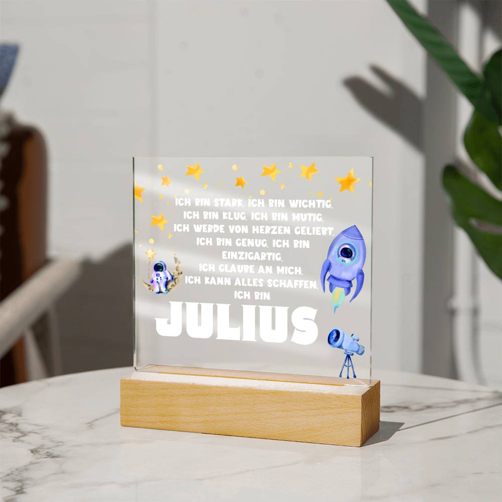Personalisiertes Geschenk Zum Schulanfang - Acrylic Square Plaque