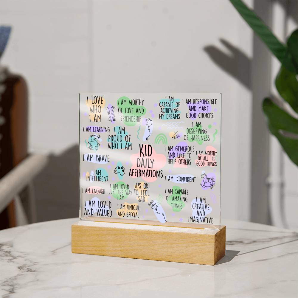 Daily Reminder Acryl Kids 5 - Acrylic Square Plaque