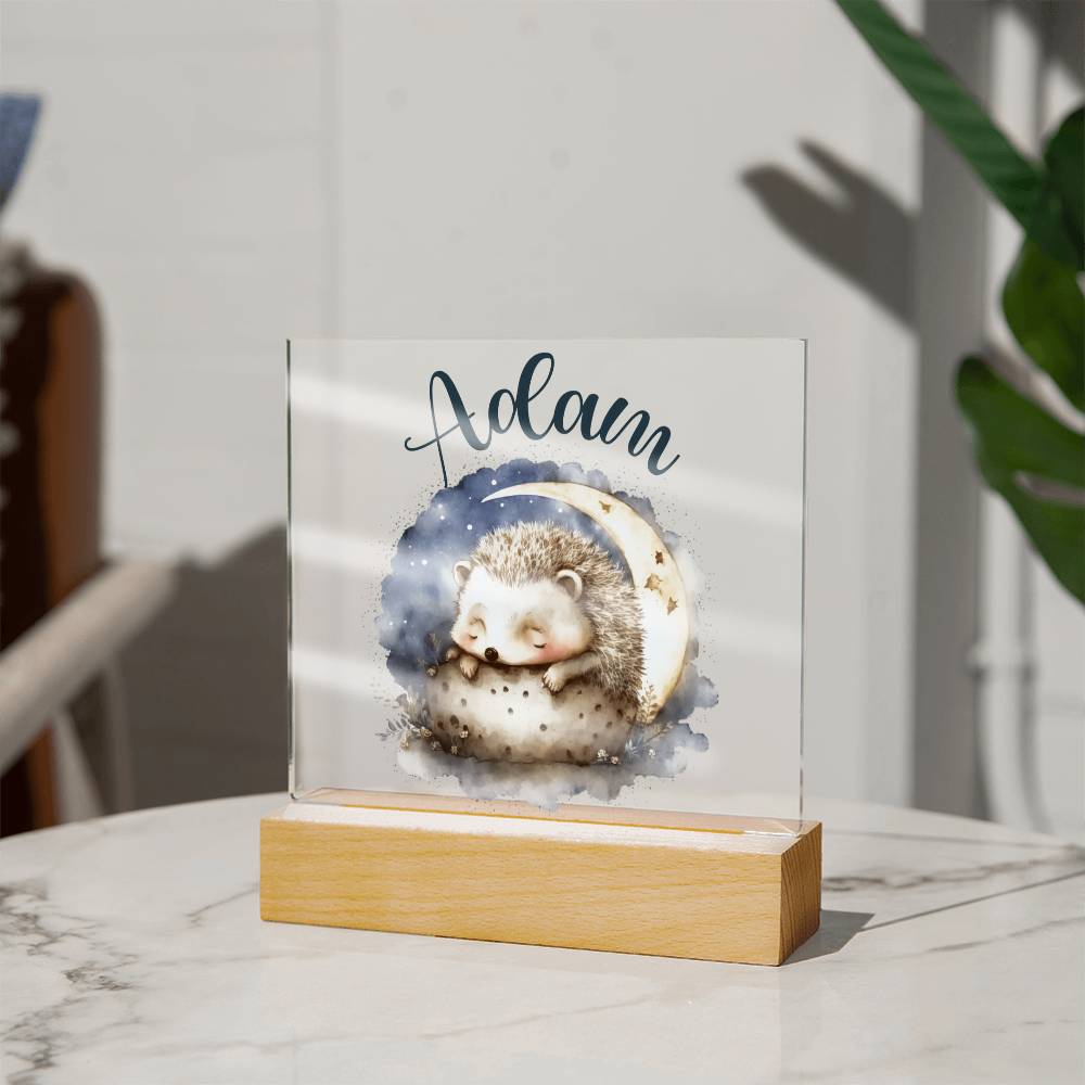 Nachtlicht Personalisiert Mit Namen - Acrylic Square Plaque