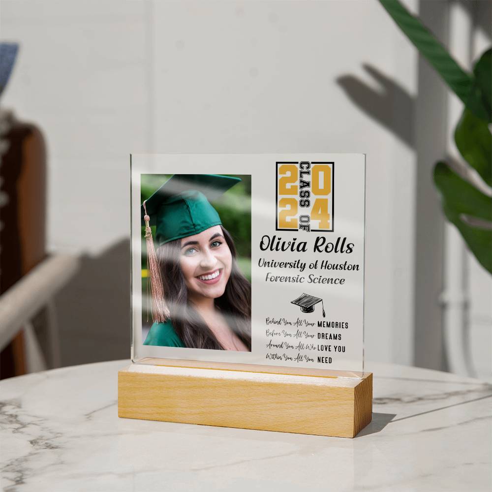Custom Graduation Gift - Acrylic Square Plaque 8