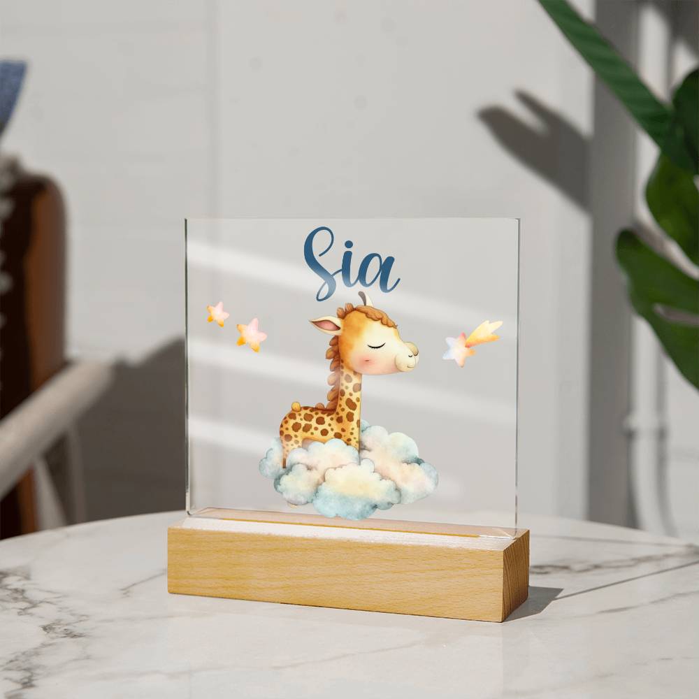 Nachtlicht Personalisiert Mit Namen - Acrylic Square Plaque