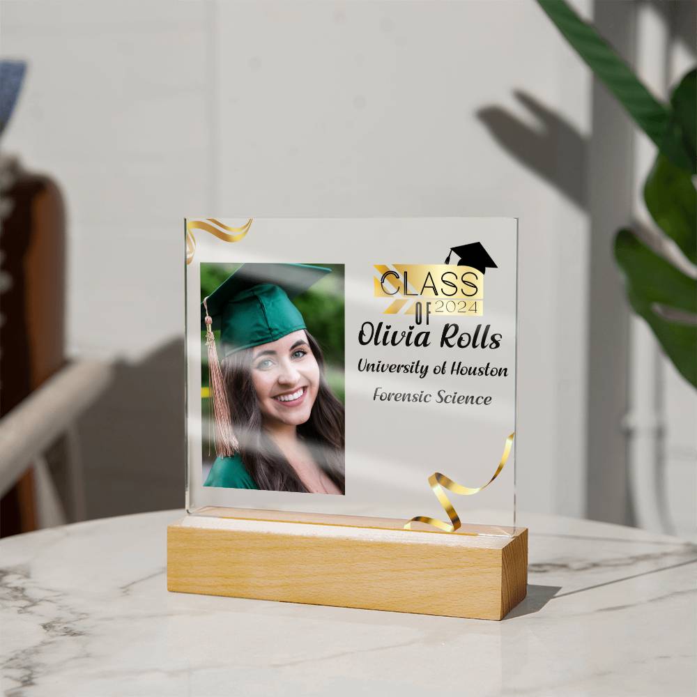 Custom Graduation Gift - Acrylic Square Plaque 1