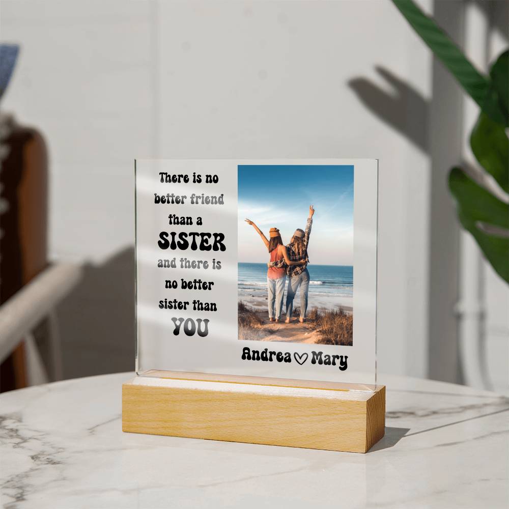 Best Friends Forever 18 - Acrylic Square Plaque (black text)