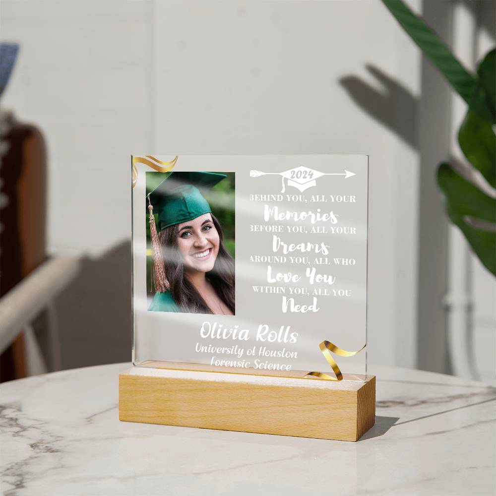 Custom Graduation Gift - Acrylic Square Plaque 5