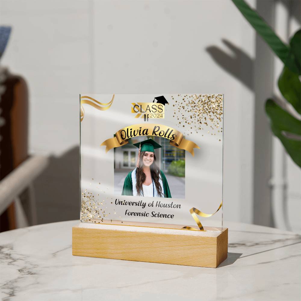 Custom Graduation Gift - Acrylic Square Plaque 3