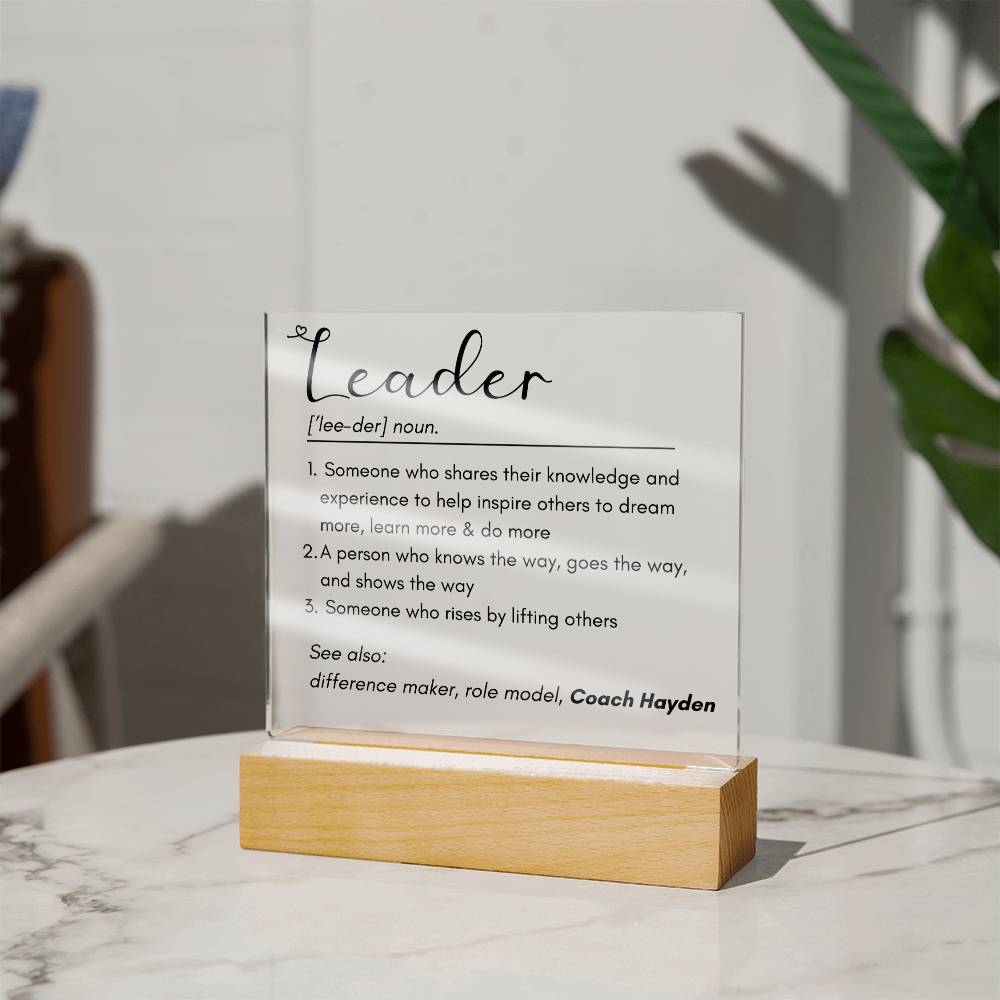 Leader 1 - Acrylic Square Plaque