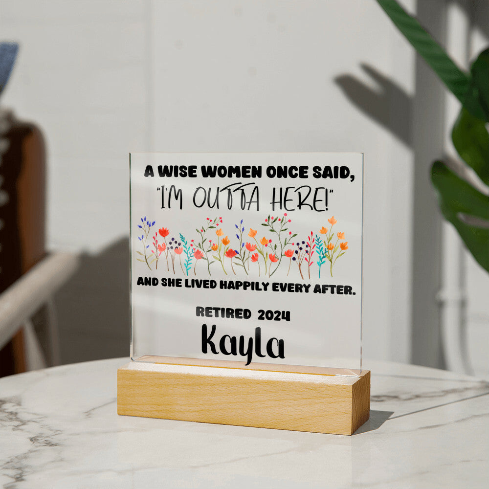 Personalized Retirement Plaque 5