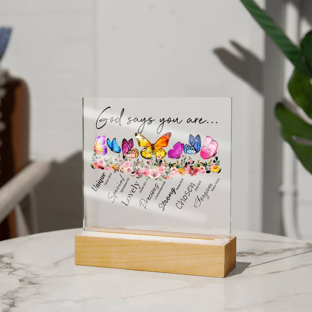 God Says You Are - Bible Verse Plaque 2