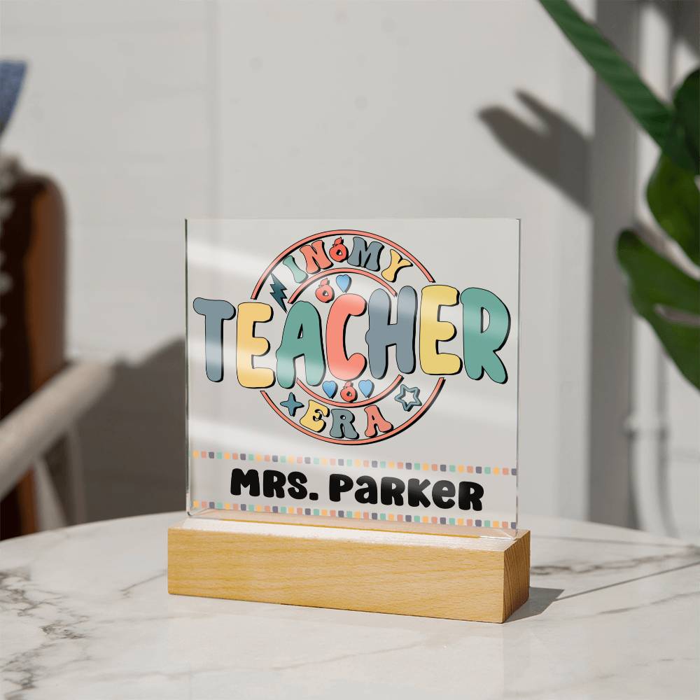 Teacher Square Acrylic Plaque 16