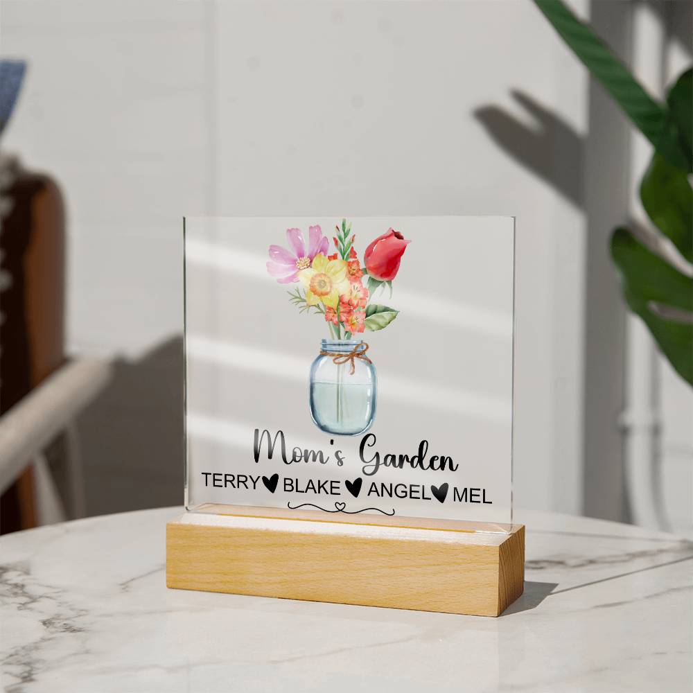 Mom's Garden Acryl Plaque