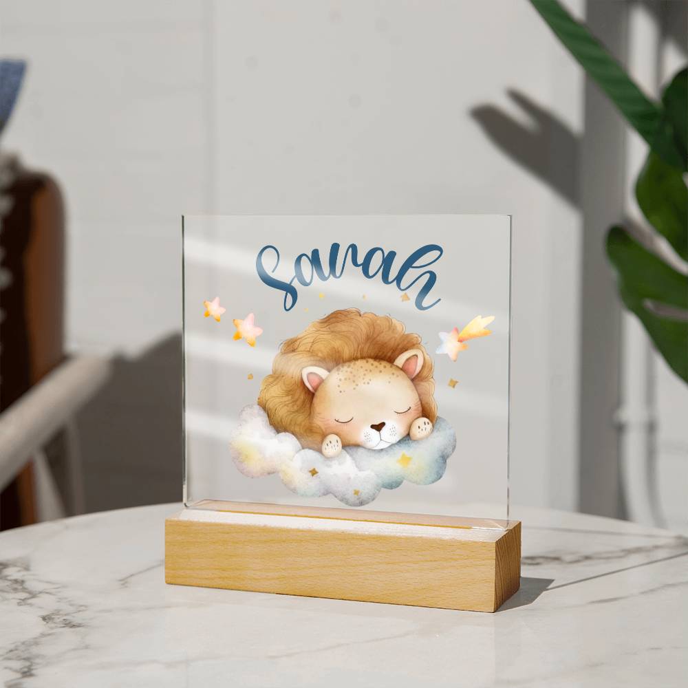 Nachtlicht Personalisiert Mit Namen - Acrylic Square Plaque