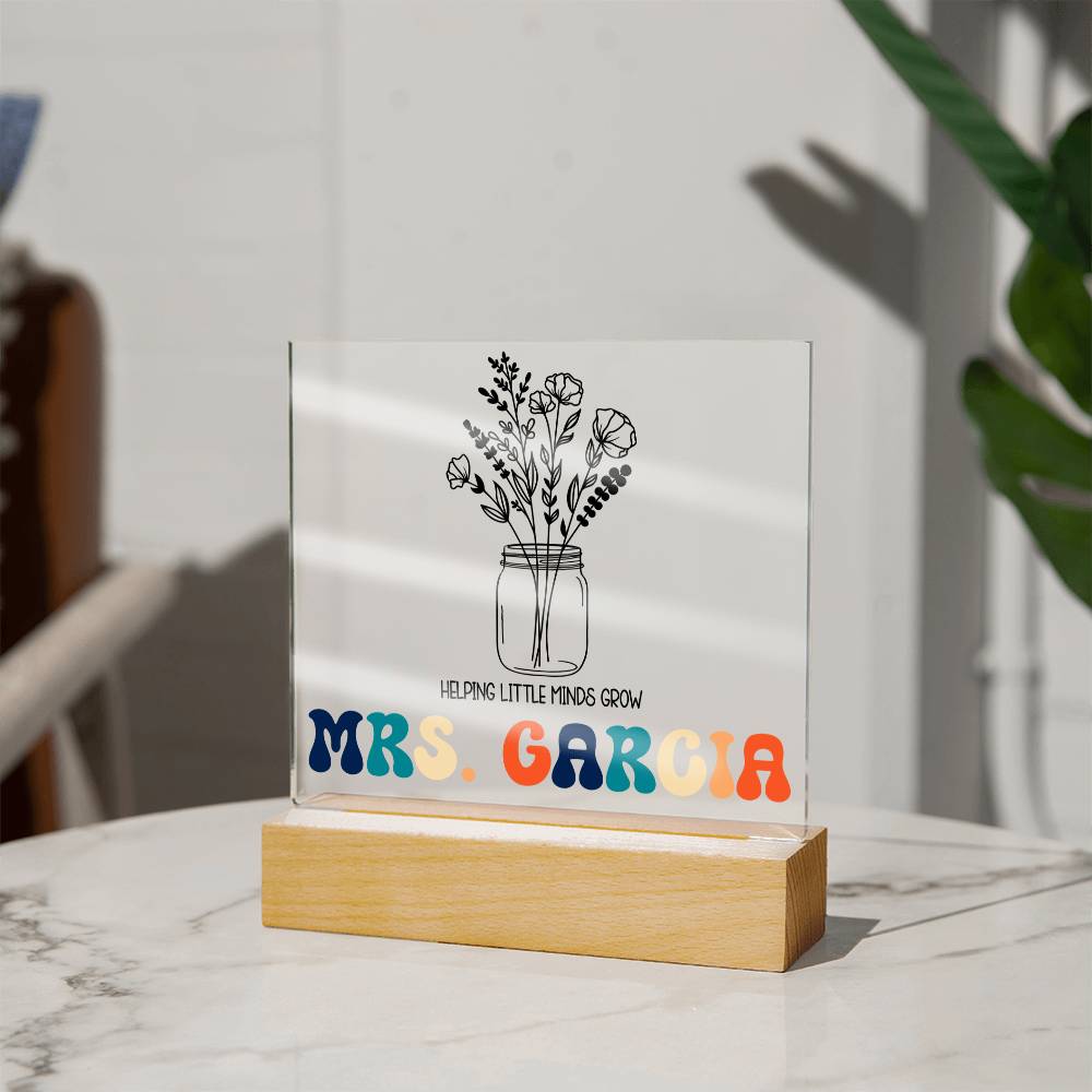 Teacher Square Acrylic Plaque 7