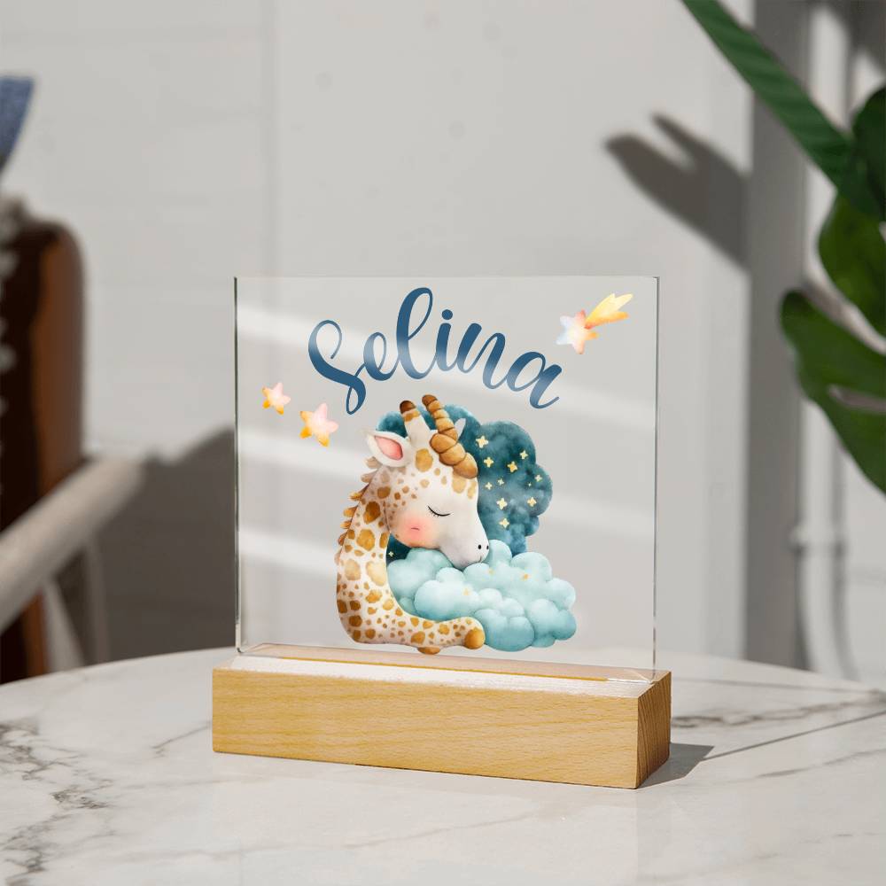 Nachtlicht Personalisiert Mit Namen - Acrylic Square Plaque