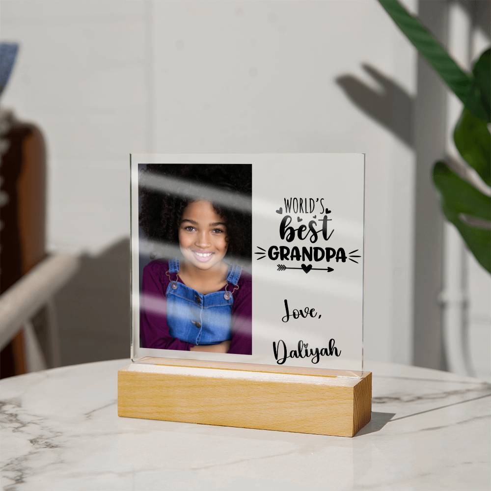 Best Grandpa Ever 4 - Acrylic Square Plaque