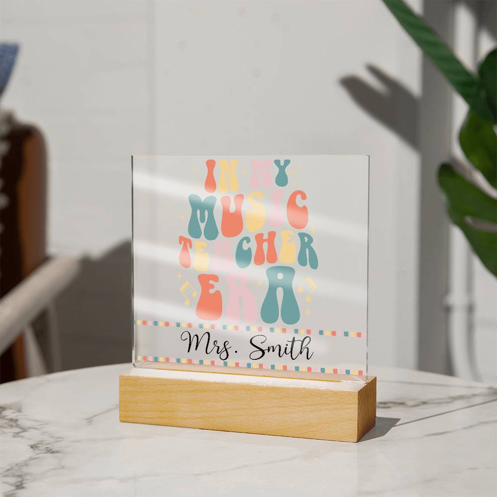 Teacher Square Acrylic Plaque 17