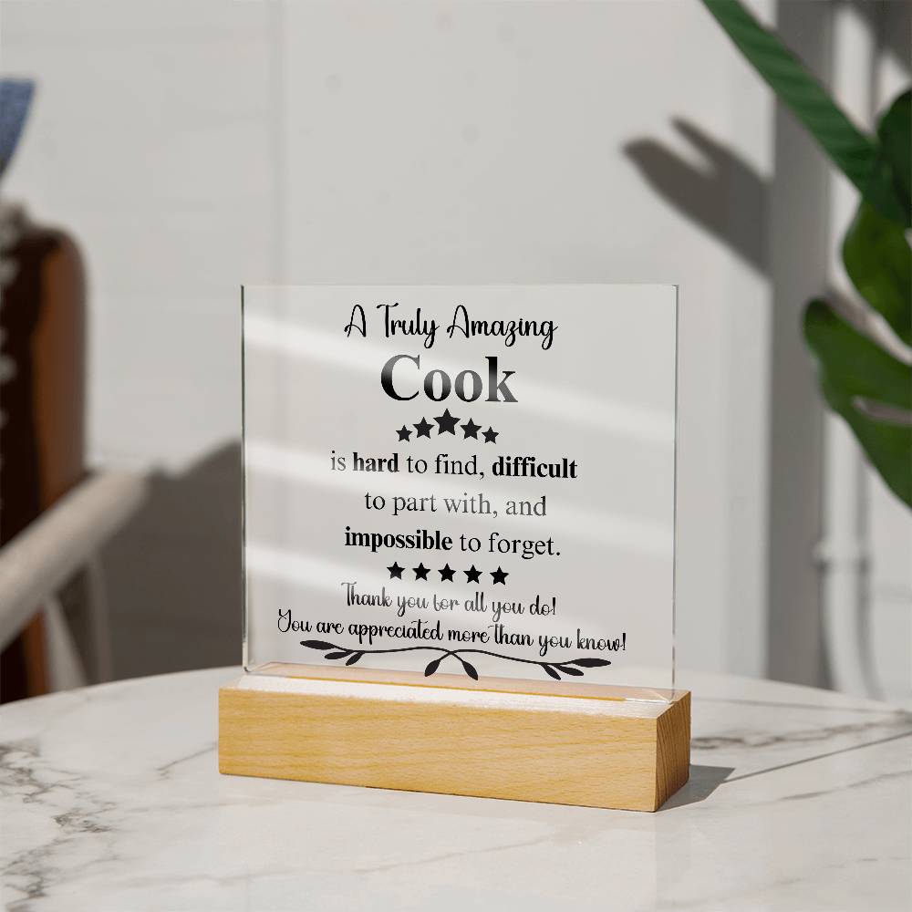 Personalized Cook Gift - Acrylic Square Plaque