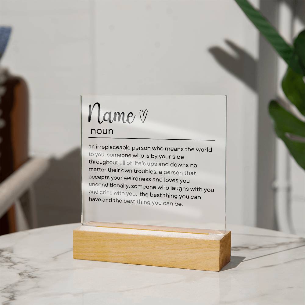Personalized Friendship Acrylic Plaque 2 - Acrylic Square Plaque
