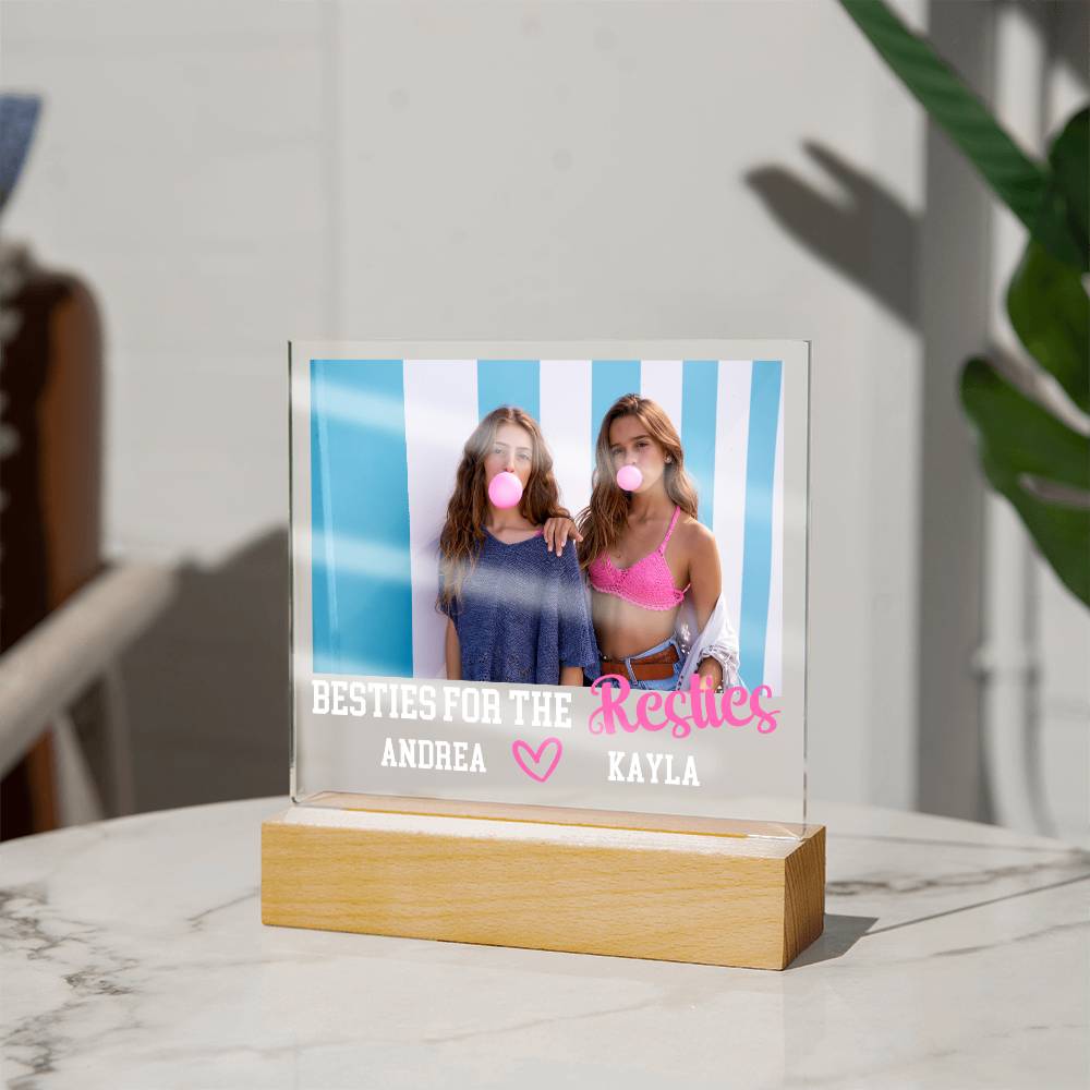 Best Friends Forever 10 - Acrylic Square Plaque (white text)