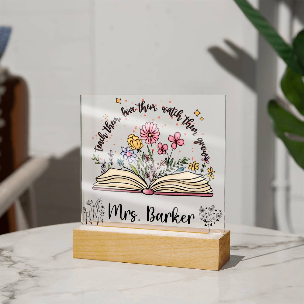 Teacher Square Acrylic Plaque 1
