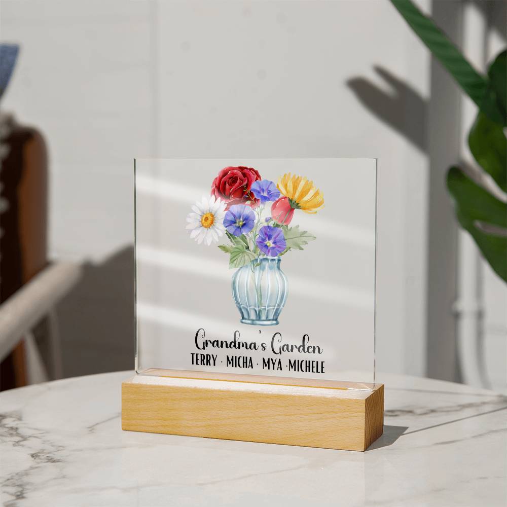 Grandmas Garden Acrylic Plaque