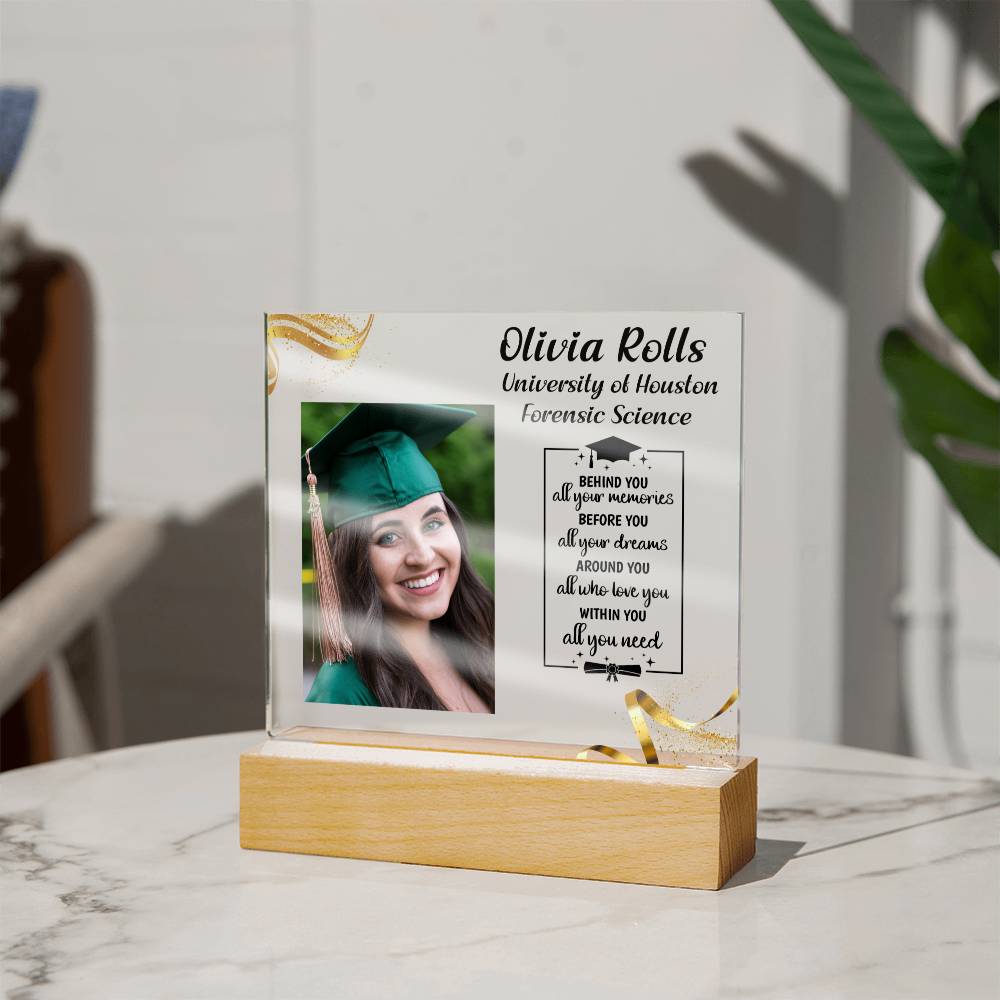 Custom Graduation Gift - Acrylic Square Plaque 9