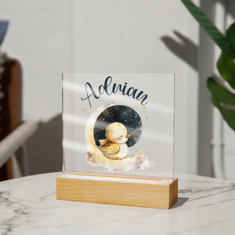 Nachtlicht Personalisiert Mit Namen - Acrylic Square Plaque