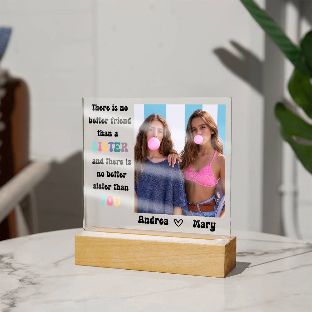 Best Friends Forever 17 - Acrylic Square Plaque (black text)