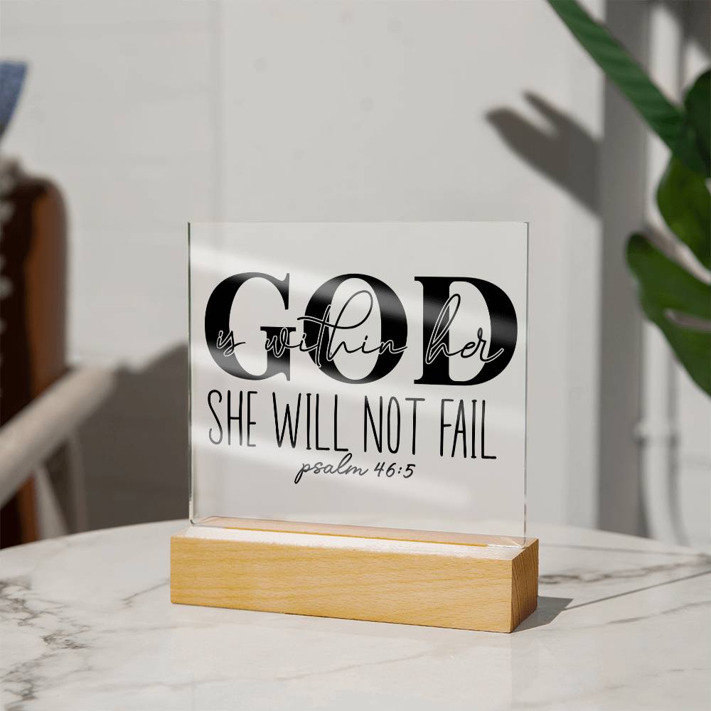 Bible Affirmation 5 - Acrylic Square Plaque
