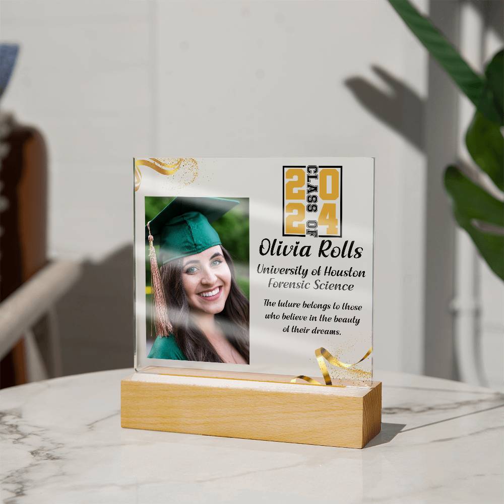 Custom Graduation Gift - Acrylic Square Plaque 7