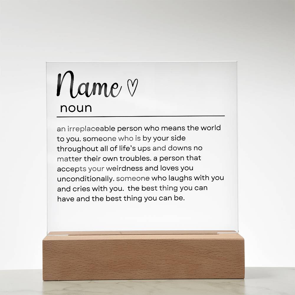 Personalized Friendship Acrylic Plaque 2 - Acrylic Square Plaque