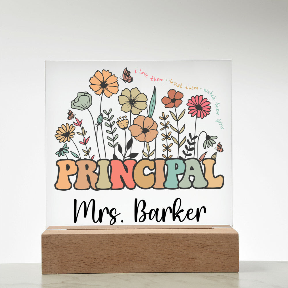 Principal 1 - Square Acrylic Plaque