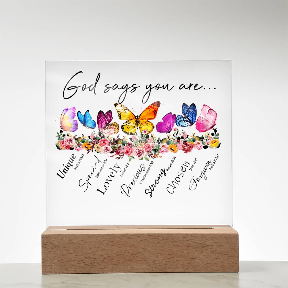 God Says You Are - Bible Verse Plaque 2