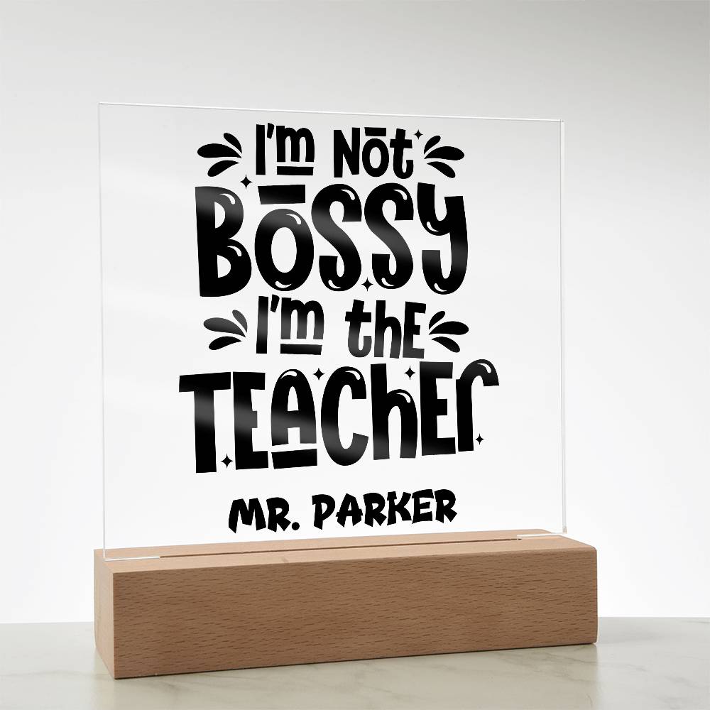 Teacher Square Acrylic Plaque 12