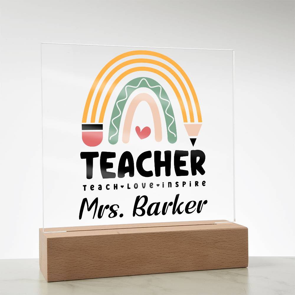 Teacher Square Acrylic Plaque 4