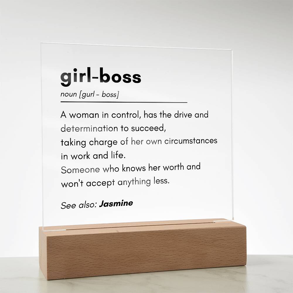 Girl Boss 2 - Acrylic Square Plaque