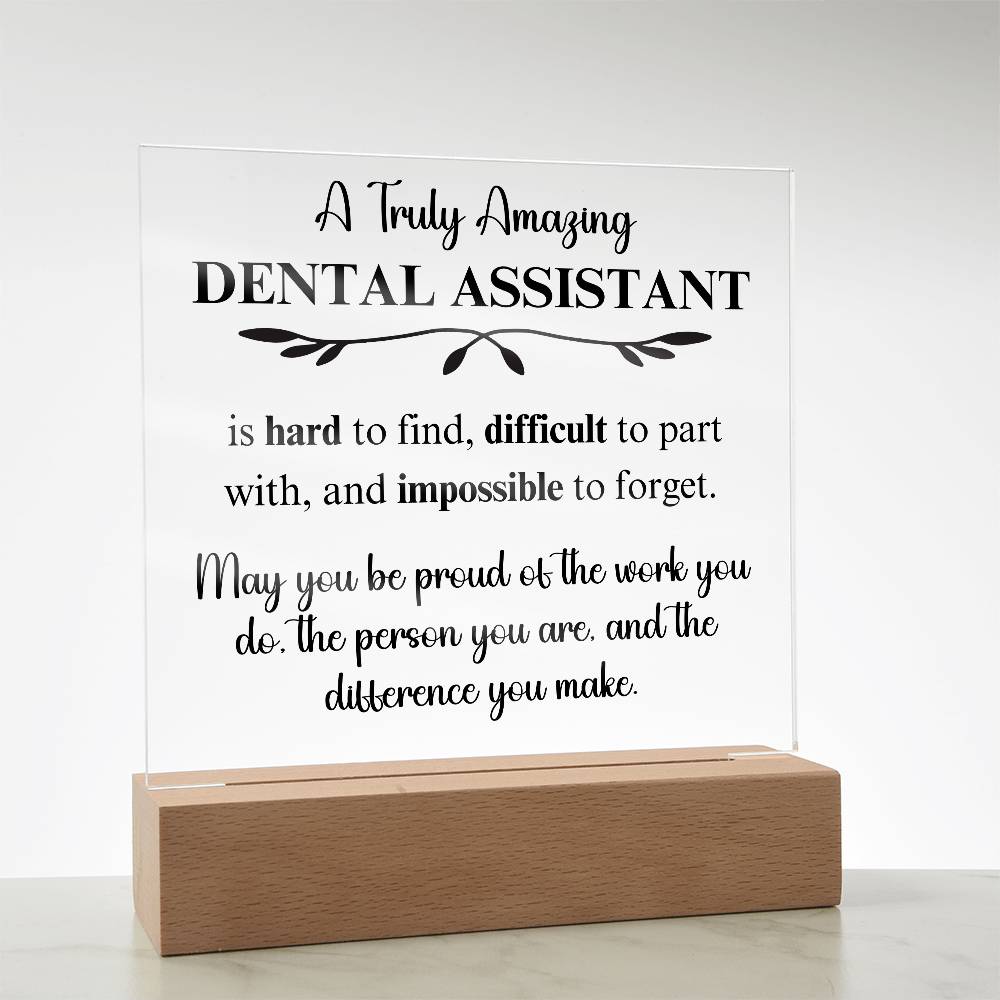 Personalized Dental Assitant Gift - Acrylic Square Plaque