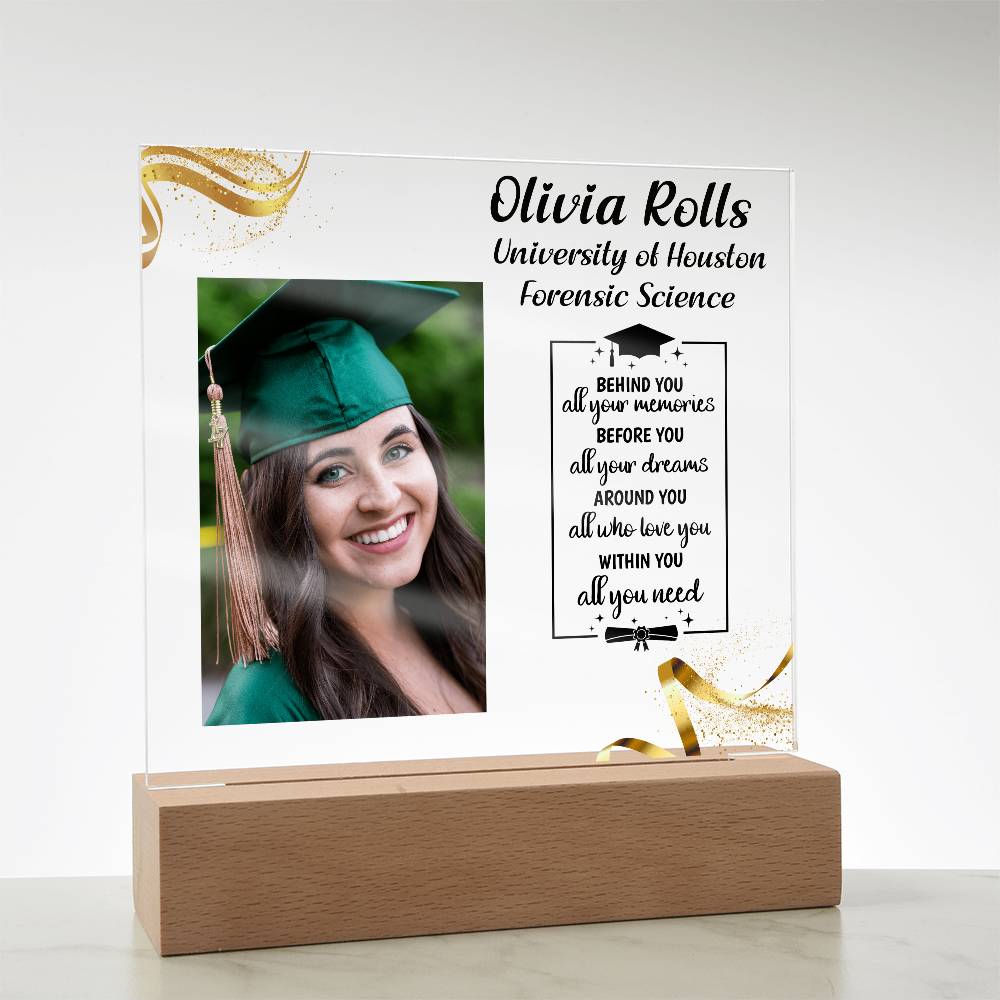 Custom Graduation Gift - Acrylic Square Plaque 9