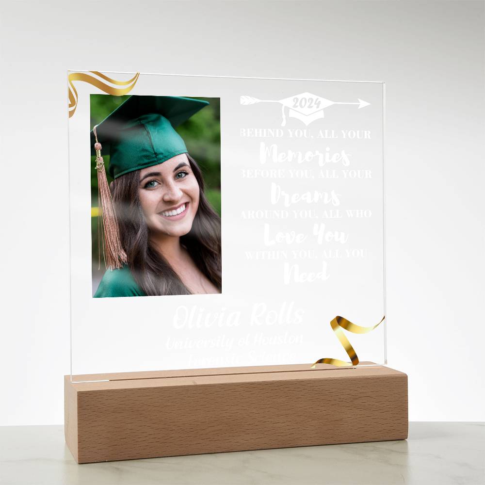 Custom Graduation Gift - Acrylic Square Plaque 5