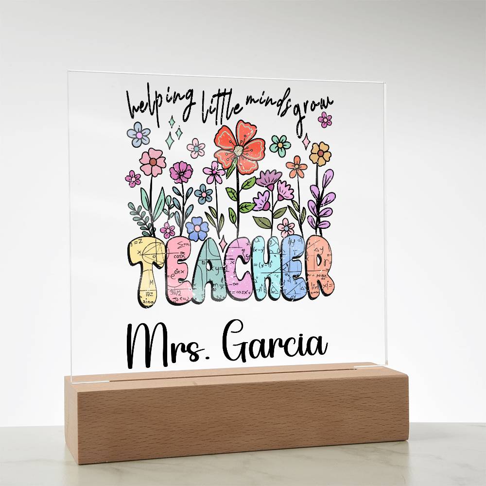 Teacher Square Acrylic Plaque 2