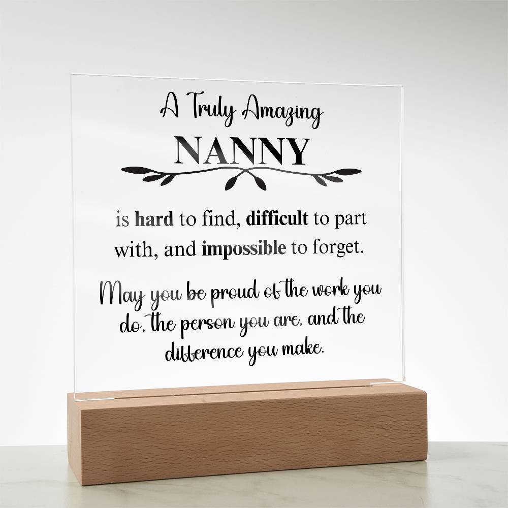 Personalized Gift For Babysitter - Acrylic Square Plaque