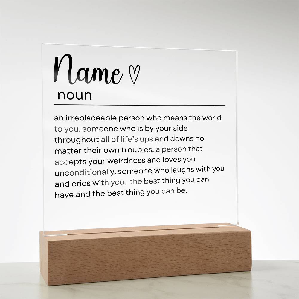 Personalized Friendship Acrylic Plaque 2 - Acrylic Square Plaque