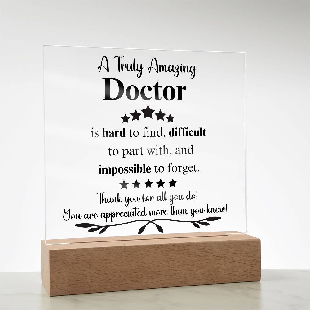 Personalized Doctor Gift - Acrylic Square Plaque
