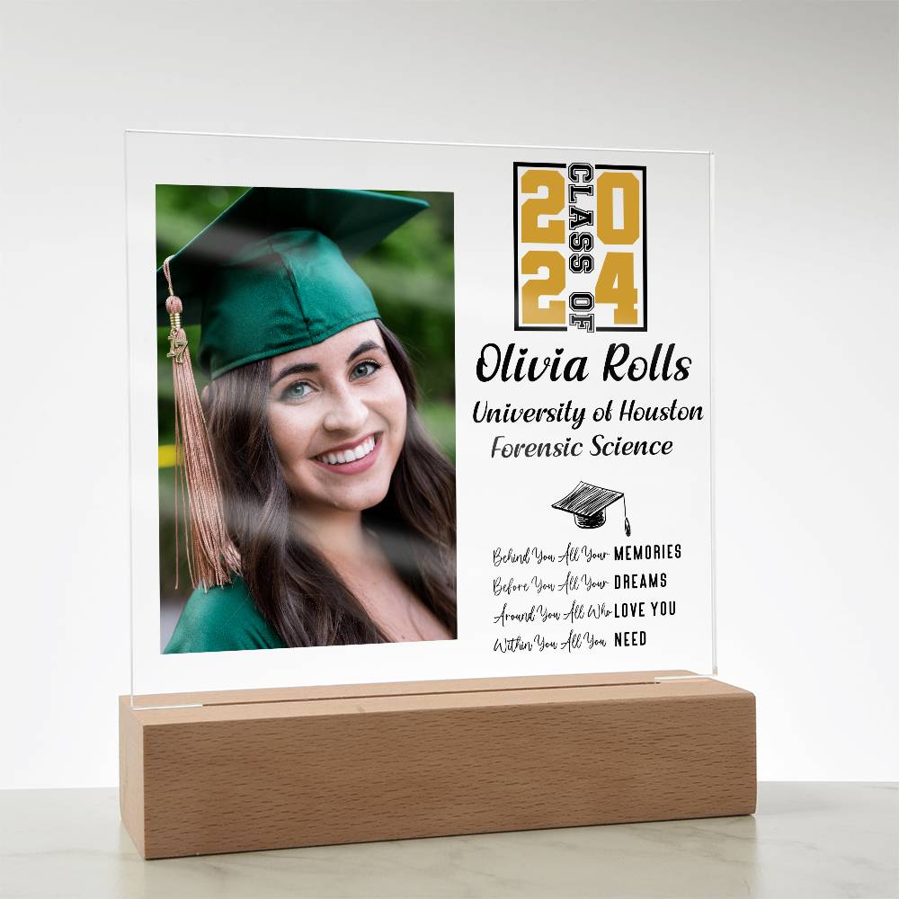 Custom Graduation Gift - Acrylic Square Plaque 8