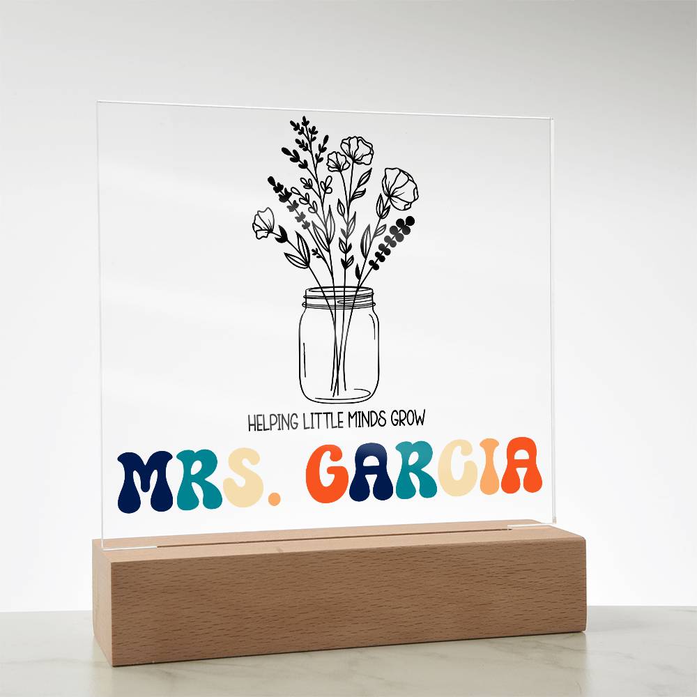 Teacher Square Acrylic Plaque 7